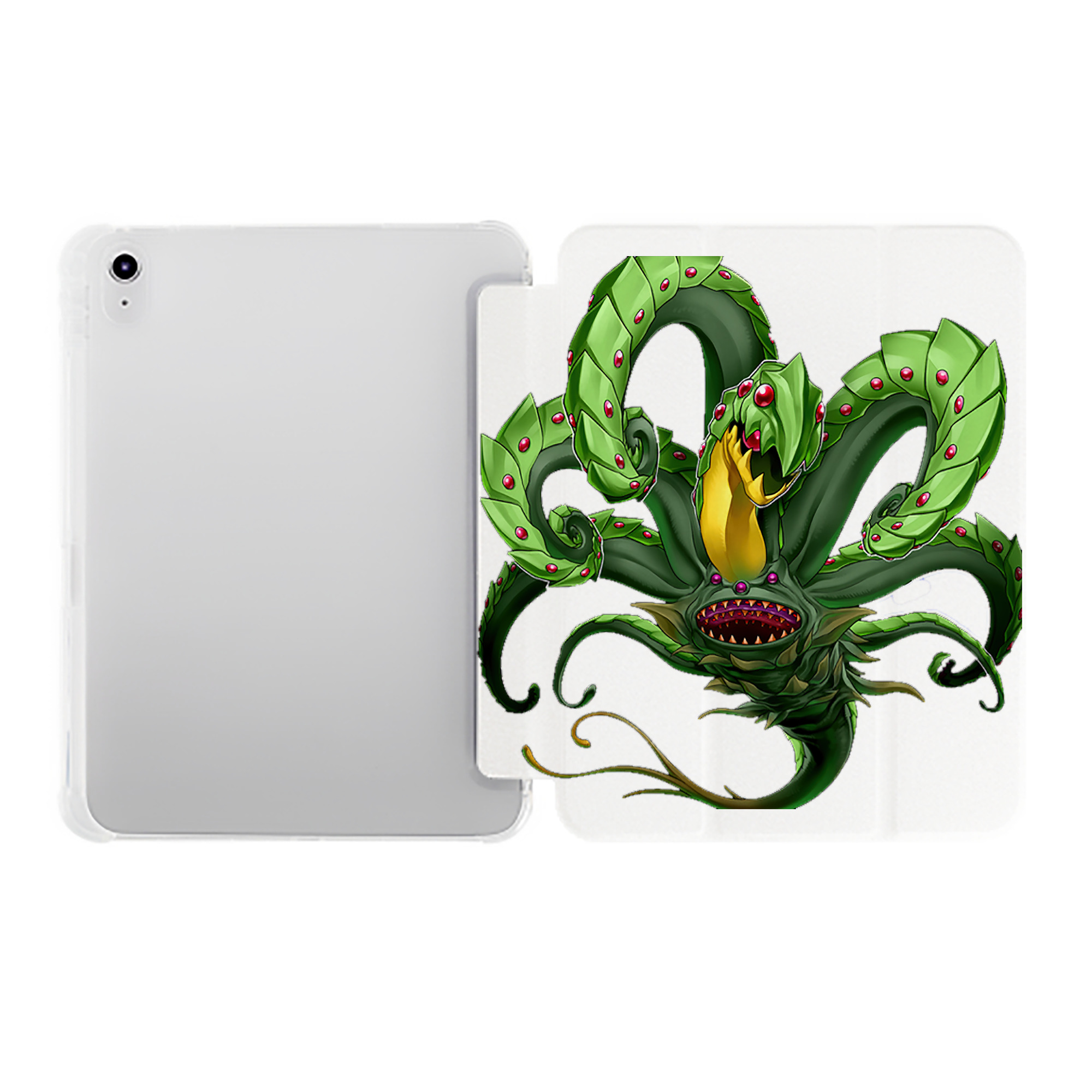 （画像用） 遊☆戯☆王 Yu-Gi-Oh! IPad ケース ペン収納付き 三つ折りスタンド PUレザー×シリコン 対応機種9.5/10.5/10.9インチ
